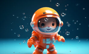 astronaut-diving-digital-art